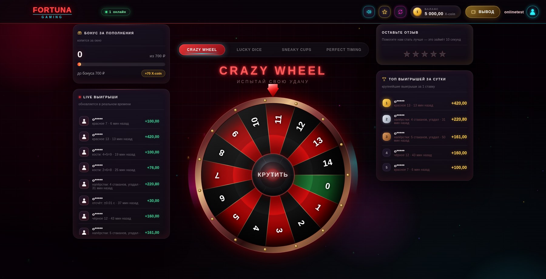 Игровой экран Fortuna Gaming, который видит гость клуба